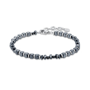 Bracciale Ematite Cubica e Sfaccettata