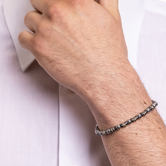 Bracciale Ematite ed Anellini