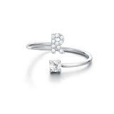 Anello Iniziali Con Strass