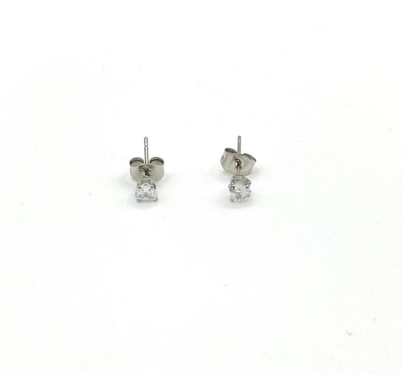 Orecchini Cuore Cristallo 4mm