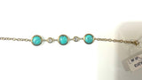 Bracciale Tondo con cristalli turchese