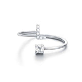 Anello Iniziali Con Strass