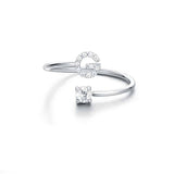 Anello Iniziali Con Strass