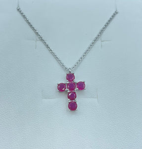 Collana con croce con zirconi