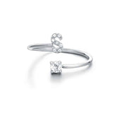 Anello Iniziali Con Strass