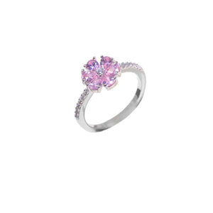 Anello con Fiore Rosa