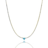 Collana Tennis con Cristallo Cuore