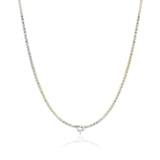 Collana Tennis con Cristallo Cuore