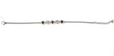 Bracciale con cinque cuori cristallo rosso