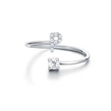 Anello Iniziali Con Strass