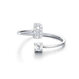 Anello Iniziali Con Strass