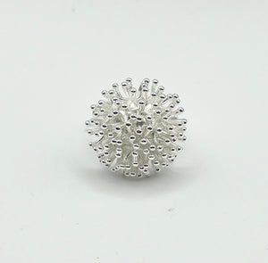 Anello riccio argentato