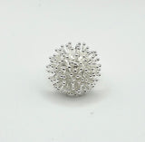 Anello riccio argentato