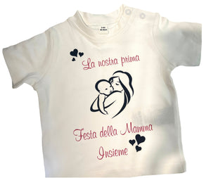 T-shirt bimbi  la nostra prima festa della mamma insieme