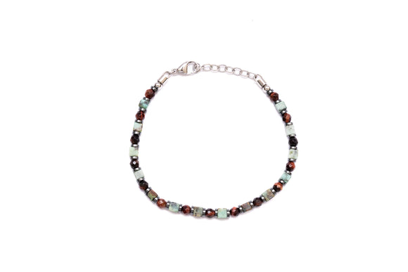 bracciale con pietre turchese - uomo