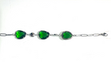 Bracciale a goccia con cristalli smeraldo