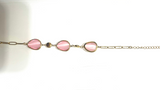 Bracciale a goccia con cristallo rosa