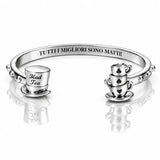 Bracciale cilindro e tazzine “Tutti i migliori sono matti!”