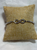 Bracciale infinito con cristalli e sfere