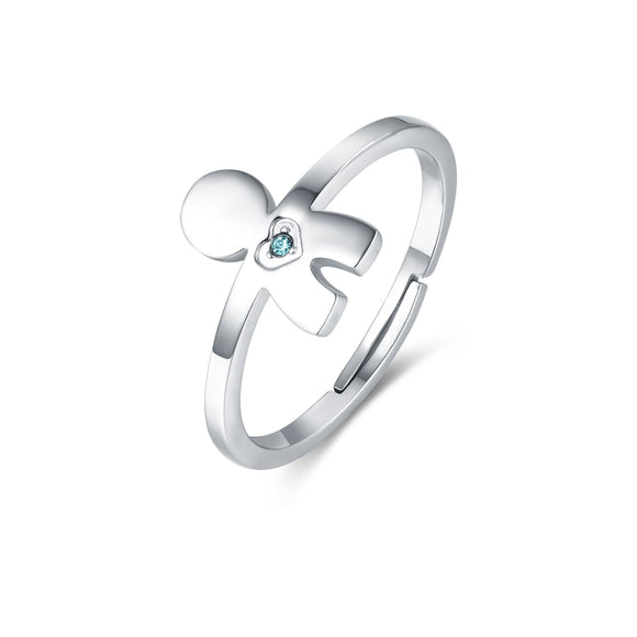 Anello Bimbo con Cristallo turchese