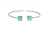 Bracciale rigido acquamarina