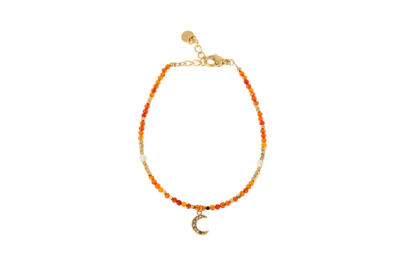 Bracciale pietrine e luna