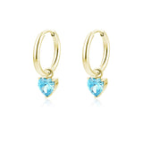 Orecchini a Cerchio Con Cuori Cristallo