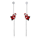 Orecchini Saliscendi Babbo Natale