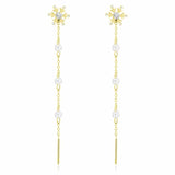 Orecchini Saliscendi Fiocco di Neve