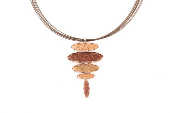 Collana ovali trasparenti