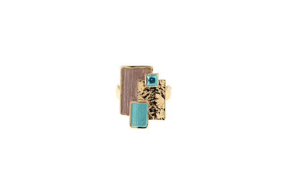 Anello quadrati sovrapposti