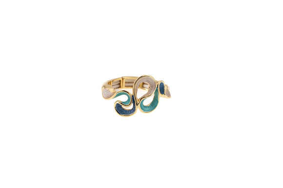 Anello serpentina intrecciata oro