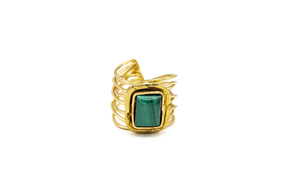 Anello malachite