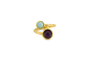 Anello Ametista, Calcite blu