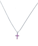 Collana con croce e zirconi