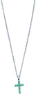 Collana con croce e zirconi