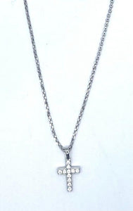 Collana con croce e zirconi