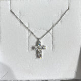 Collana con croce con zirconi