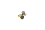 Anello doppia pietra
