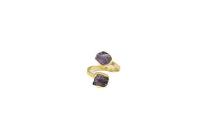 Anello doppia pietra