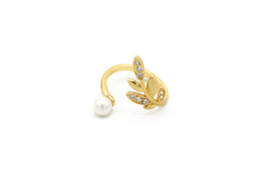Anello rametto perla e strass