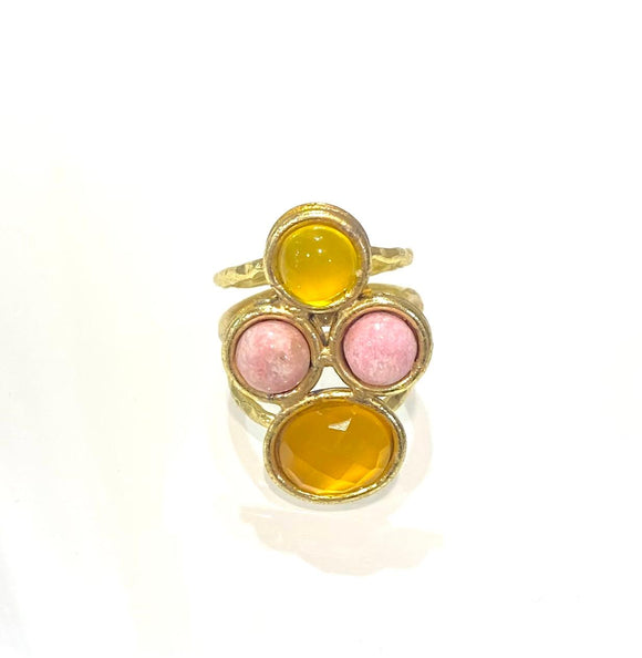 Anello Tulite e Onice Lemon
