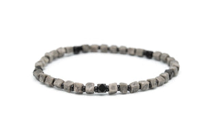 bracciale pietre grigie- uomo