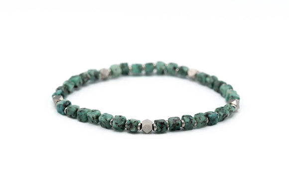 bracciale pietre verdi- uomo