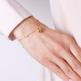 Bracciale con campanella Capri e zirconi oro