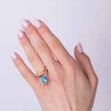 Anello con pumo turchese