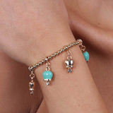 Bracciale con ciondoli campanelle portafortuna