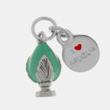 Ciondolo in Metallo con pumo verde acqua