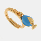 Anello con pumo turchese