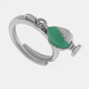 Anello pumo verde acqua